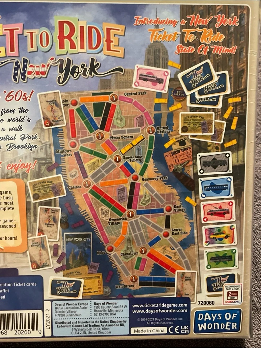 Ticket to Ride New York~Days of Wonder Board Game~New